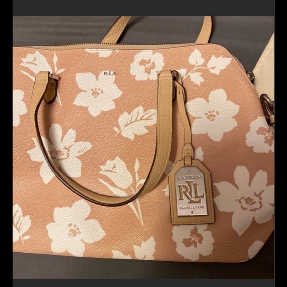Lauren Ralph Lauren Handbags - Lauren Ralph Lauren Floral Beige Handbag